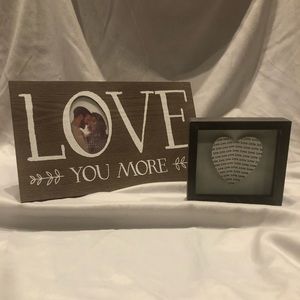Love and heart home decor frames